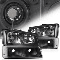 Magshion Headlights Assembly with 2 Pairs Pre-Assembled 6000K LED Bulbs Replacement for 2003-2007 Chevy Silverado Truck