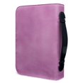 thumbnail image 3 of HELLHERO Solid Pink Leather Texture Church Bible Bag for Women, Portable Bible Covers with Handle for Outdoor Outdoor Study Christian Prayer, 3 of 12