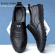 thumbnail image 4 of Zapatos casuales de cuero para hombre, suela suave, superficie suave, antideslizantes, transpirables, zapatos de cuero suave para hombre, 4 of 5