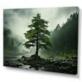 thumbnail image 2 of Designart Trees Wall art decor, Tree Canvas wall art, Tree Pines I , Red Traditional Canvas wall art, 32x24 inches, 2 of 5