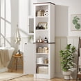 thumbnail image 7 of DIYART 71" Tall Bathroom Cabinet, Farmhouse Storage Cabinet with Adjustable Shelves, Narrow Linen Cabinet for Bathroom, Laundry, and, Living Room, White, 7 of 7