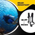 thumbnail image 2 of Ajuste de acero inoxidable ajustable Aluminio Salto de buceo profundo Set de placa posterior de neopreno conjuntos de espinilla conjuntos de backplane de snorkels Gadgets Plata Eigraketly OD002497-03B, 2 of 5