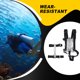 thumbnail image 4 of Sonducket Juego de placa trasera de buceo profundo de aluminio con hebilla de acero inoxidable ajustable, acabado de grano de neopreno, juegos de placa Deportes acuáticos Plata Sonducket OD002497-03B, 4 of 5