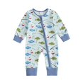 thumbnail image 4 of WhouRiu Baby Boys Casual Zip Up Bodysuit Fall Long Sleeve Fishing-Themed Graphic One-Pieces 0-18 Months, 4 of 9