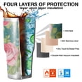 thumbnail image 7 of 30oz Pioneer Flower Tumblers Stainless Steel Tumbler with Lid and Straw,Vacuum Insulated Double Wall Travel Tumbler Cups Mug with Cleaning Brush for Coffee,Tea, 7 of 7
