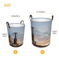 thumbnail image 3 of Balery Elephant Giraffe Cesta de ropa redonda con asas, impermeable, independiente, para ropa, juguetes, dormitorio y familia-Small, 3 of 6
