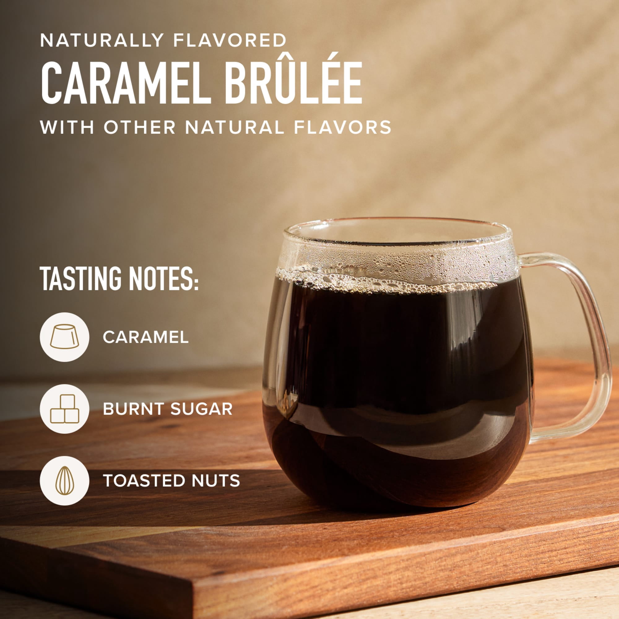 Peet's Coffee Caramel Brulee Flavored Premium Light Roast Keurig K-Cup Coffee Pods, 22 Count