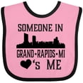 thumbnail image 3 of Inktastic Grand Rapids Michigan Someone Loves Me Boys or Girls Baby Bib, 3 of 4