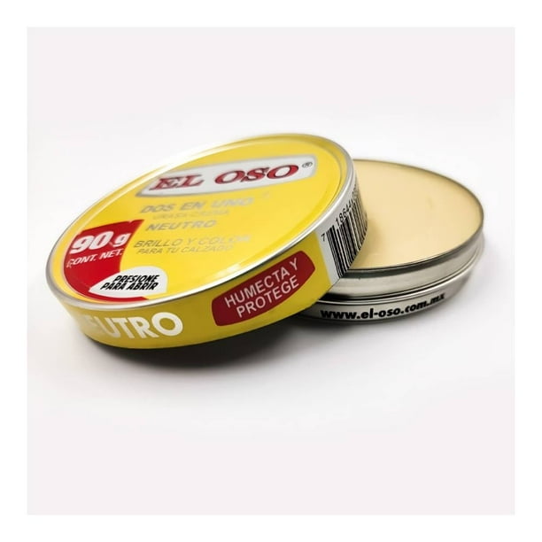 Grasa en crema El Oso Dos en Uno para calzado brillo y protección