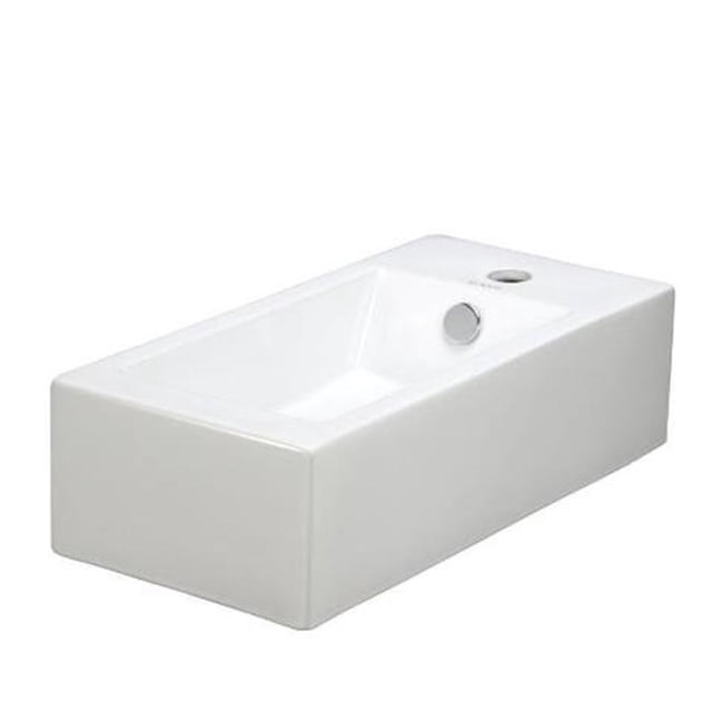 Elanti Porcelain Rectangle Wall Mounted Left Facing Sink