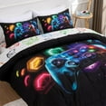 thumbnail image 4 of NTBED Game Console Comforter Set for Boys Girls Kids Space Universe Gaming Lightweight Microfiber Gamer Bedding Sets (Multi, Queen 5Pcs), 4 of 6