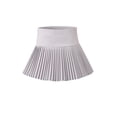 thumbnail image 6 of CPNG Girls Uniform Pleated Skirts with Metal Button Decor Solid Color High Waist A-line Casual Pleated Skirts with Lining Shorts(Light Ashy,7-8 Years), 6 of 9