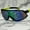 Green, variant on Sports Men Sunglasses Outdoor Shades Light Weight Retro Shield Black