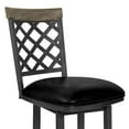 thumbnail image 3 of Bree 26" Counter Height Barstool in Mineral Finish with&nbsp;Vintage Black Faux Leather and Grey Walnut, 3 of 6