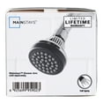 Mainstays Single Setting Shower Head in Chrome with RubClean Nozzles