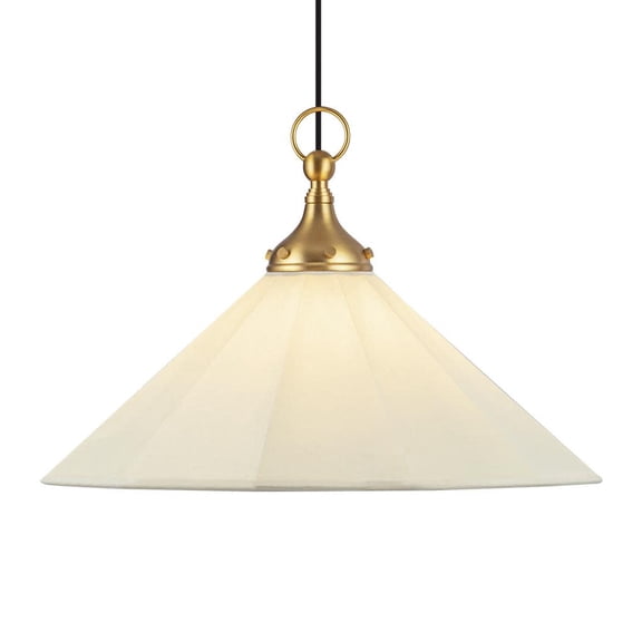 Alora Lighting Pd447120 Ellen 20" Wide Pendant - Brushed Gold / White Linen
