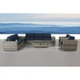 thumbnail image 3 of Living Source International 12-Piece Wicker Sectional Set with Cushions in Navy, 3 of 3