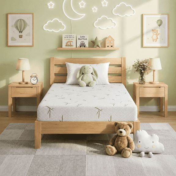5 inch Twin Gel Memory Foam Mattress, Medium Firm mattress in a box, Cool and Skin-Friendly material for Kids & Adults