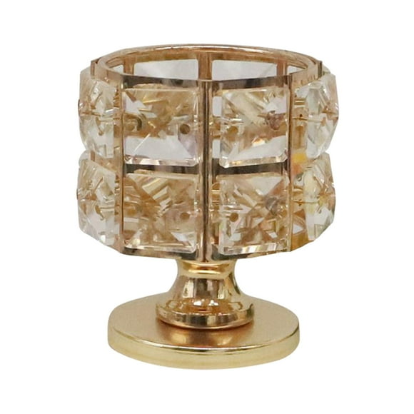 Crystal Votive Candle Holder Candlestick for Wedding Dining Table Centerpiece , 8x9CM
