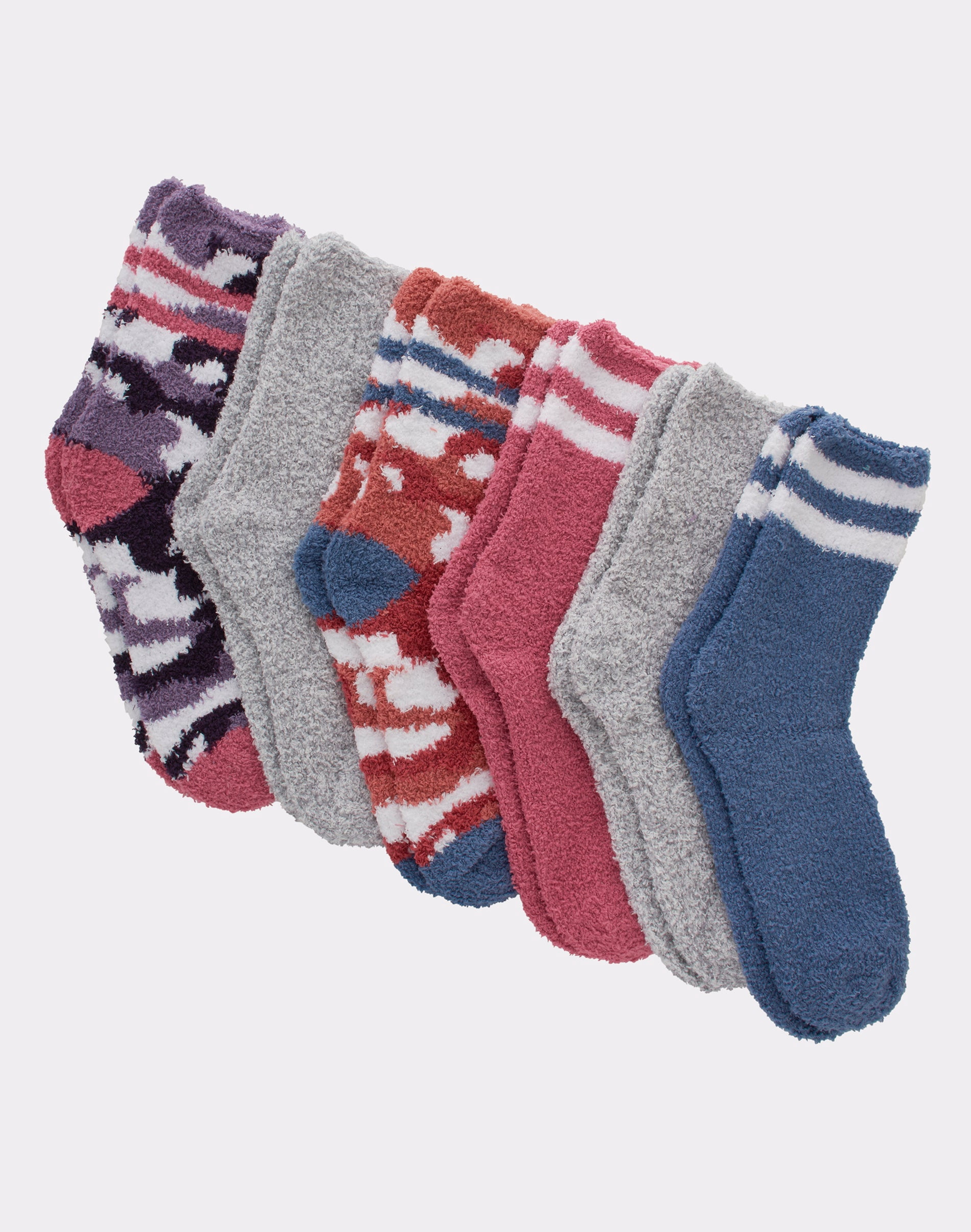 Hanes Cozy Crew Socks 6-Pack Women's Soft Fluffy Comfy sz 5-9 4 Color Choices