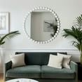 thumbnail image 7 of Madison Park Beaded 36" Dia Round Wall Mirror, with Luxury Iron Framed, Modern Wall Mounted Mirror for Home Décor, White, 7 of 7