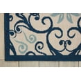 thumbnail image 4 of Nourison Caribbean Indoor/Outdoor Geometric Floral Ivory/Navy 2'6" x 4' Area Rug, (3' x 4'), 4 of 6