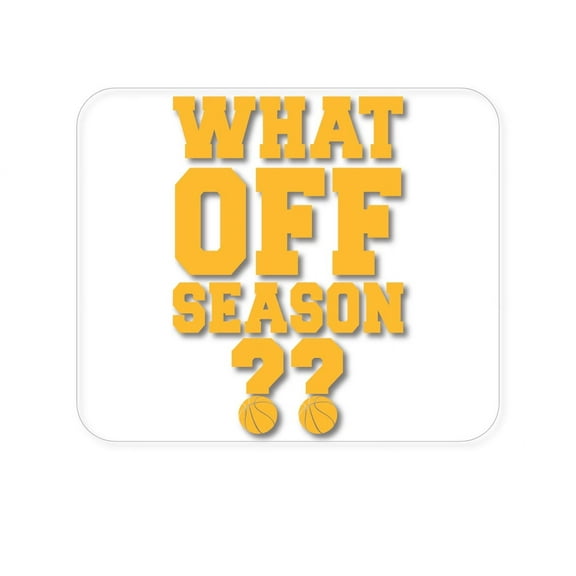 DistinctInk Mouse Pad - 1/4" Foam Rubber - What Off Season? Basketball