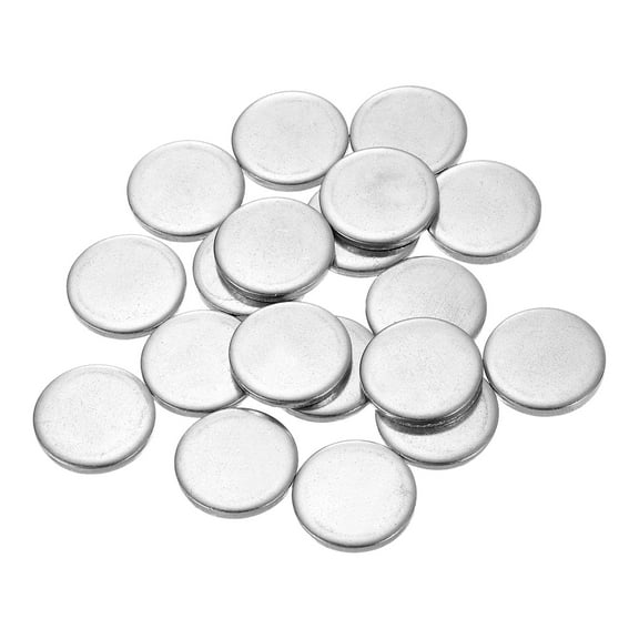 Uxcell 40 Pack Stainless Steel Disc, 23/32"(18mm) Dia 0.1"(2.5mm) Thick 304 Stainless Steel Flat Round Sheet Blank Round Circle Plate for Crafts Metal Stamping and Jewelry Making
