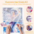 thumbnail image 3 of Diamond Painting Kits for Adults, The Daughter Of The Sea Diamond Art Kits, DIY 3D Full Round Drill Gem Diamond Puzzles, Bead Art Kit for Holiday Home Wall Art 21.7x27.6in(55x70cm), 3 of 10