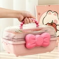 thumbnail image 5 of pdqouc Cute Girl Hair Accessories Storage Box Bow Organizer Box Jewelry Box Plastic Headband Holder Hairpin Container for Baby Teen Girls Purple Clearance, 5 of 8
