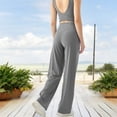 thumbnail image 5 of Women's High Waisted Wide Leg Lounge Pants with Drawstring and Pockets, 5 of 7