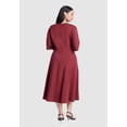 thumbnail image 2 of ELOQUII Women's Plus Size Seam Detail Ponte Workwear Midi Dress, 2 of 3