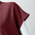 thumbnail image 5 of VBARHMQRT Cotton Linen Dresses for Women 2024 Cap Sleeve Lady Solid Short Sleeve Dress Summer Button Down Shirt Dresses Short Sleeve Turndown Collar Pocketed Fit Dress Cotton Linen Midi Sundress, 5 of 8