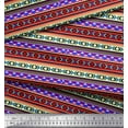 thumbnail image 2 of Soimoi Velvet Fabric Aztec Geometric Print Sewing Fabric Yard 58 Inch Wide, 2 of 3
