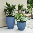 thumbnail image 4 of Mainstays River Round Recycled Resin Planter, Blue Paradise, 12 in x 12 in x 10.4 in, 4 of 8