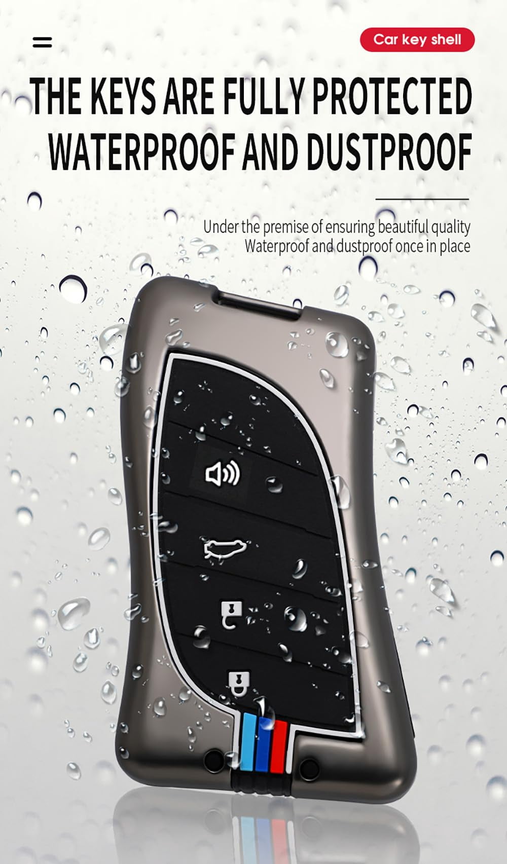 4 Button Key Fob Cover for Lexus ES350 LC500 LS500 UX200 GX460 2019 2020 2021 2022 2023 Smart Key Cover for Lexus ES350 Keyless Entry Remote Shell Accessories