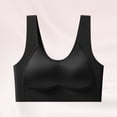 thumbnail image 2 of Zpanxa Bras for Women Full Coverage Wireless Seamless Wide Straps Breathable Everyday Bra Black 40BC, 2 of 3