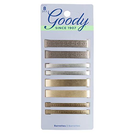 Goody Hair Barrettes Assorted Metallics 8 Count 1942401 Walmart Canada