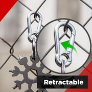 Key Smart 5039907 Clip Stainless Steel Carabiner Key Chain, Silver