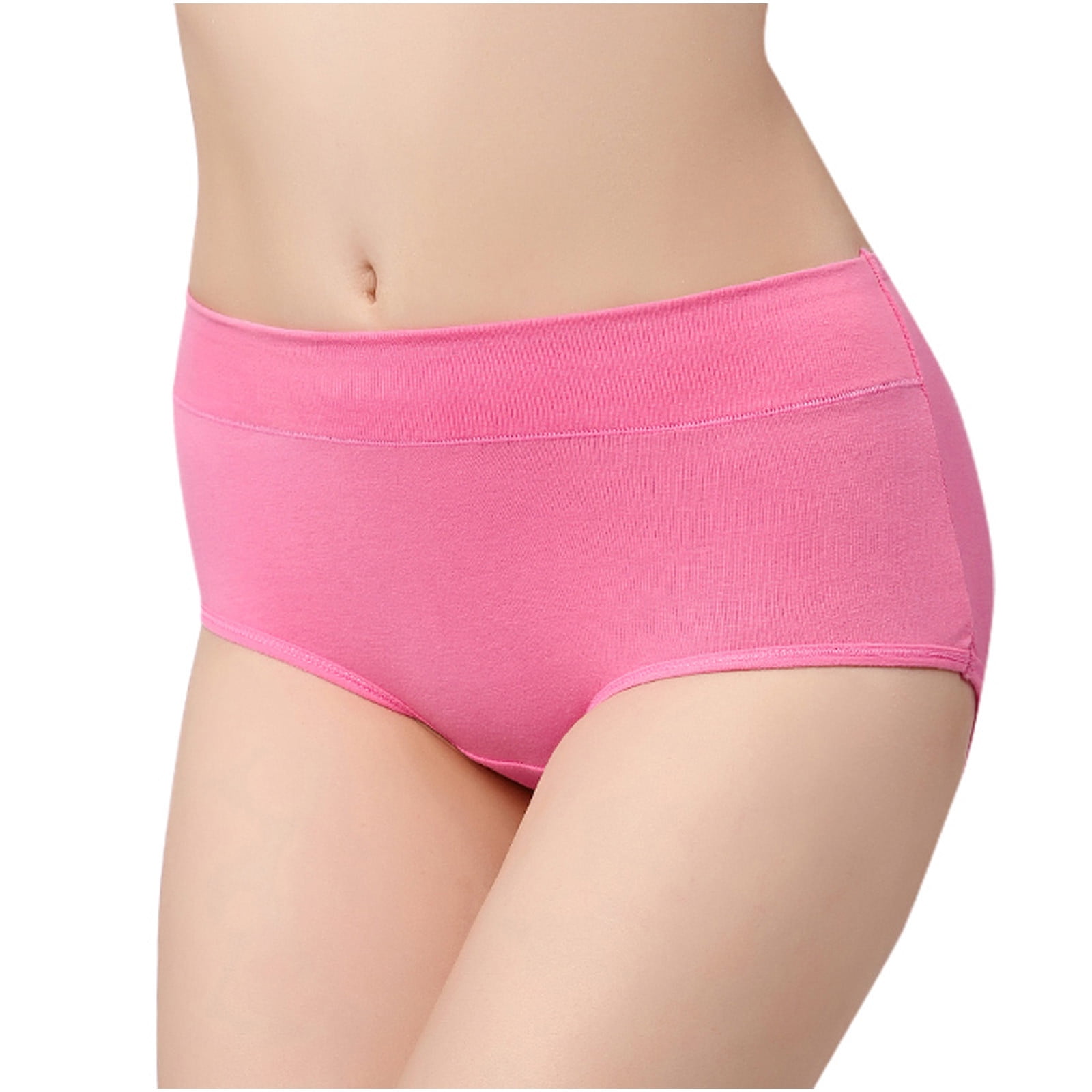 HUPOM Silk Panties Panties In Clothing High Waist Leisure Tie Comfort Waist  Pink XS 