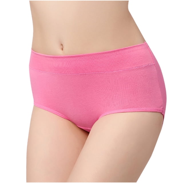 Ropa Interior Para Mujer Calzoncillos Sin Costuras Color Sólido Erógeno Cintura Media Algodón Erógeno Odeerbi ODB140103