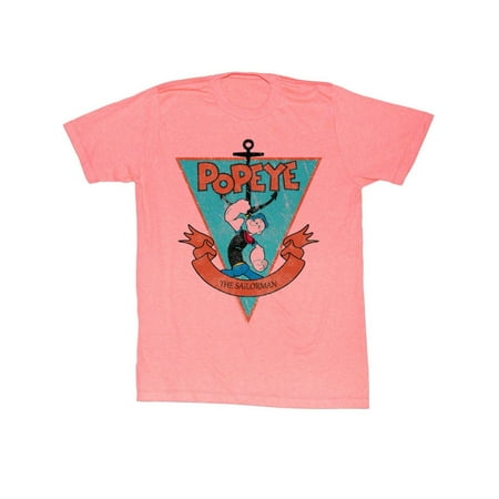 Popeye T-shirt Tee - Popeye Sailorman Triangle Adult T-Shirt Tee