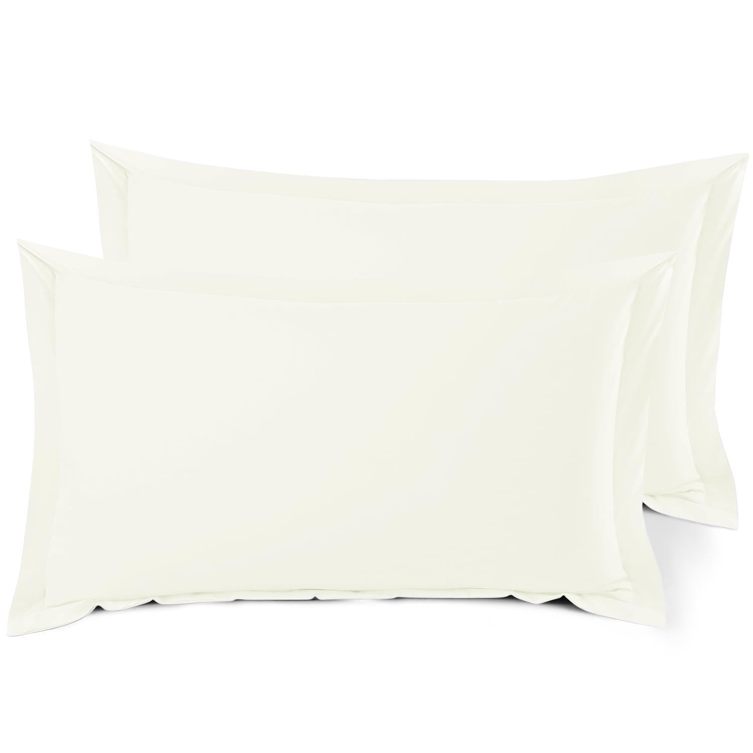 Nestl Set of 2 King 20"x36" Size Pillow Shams Off White, Hotel Luxury