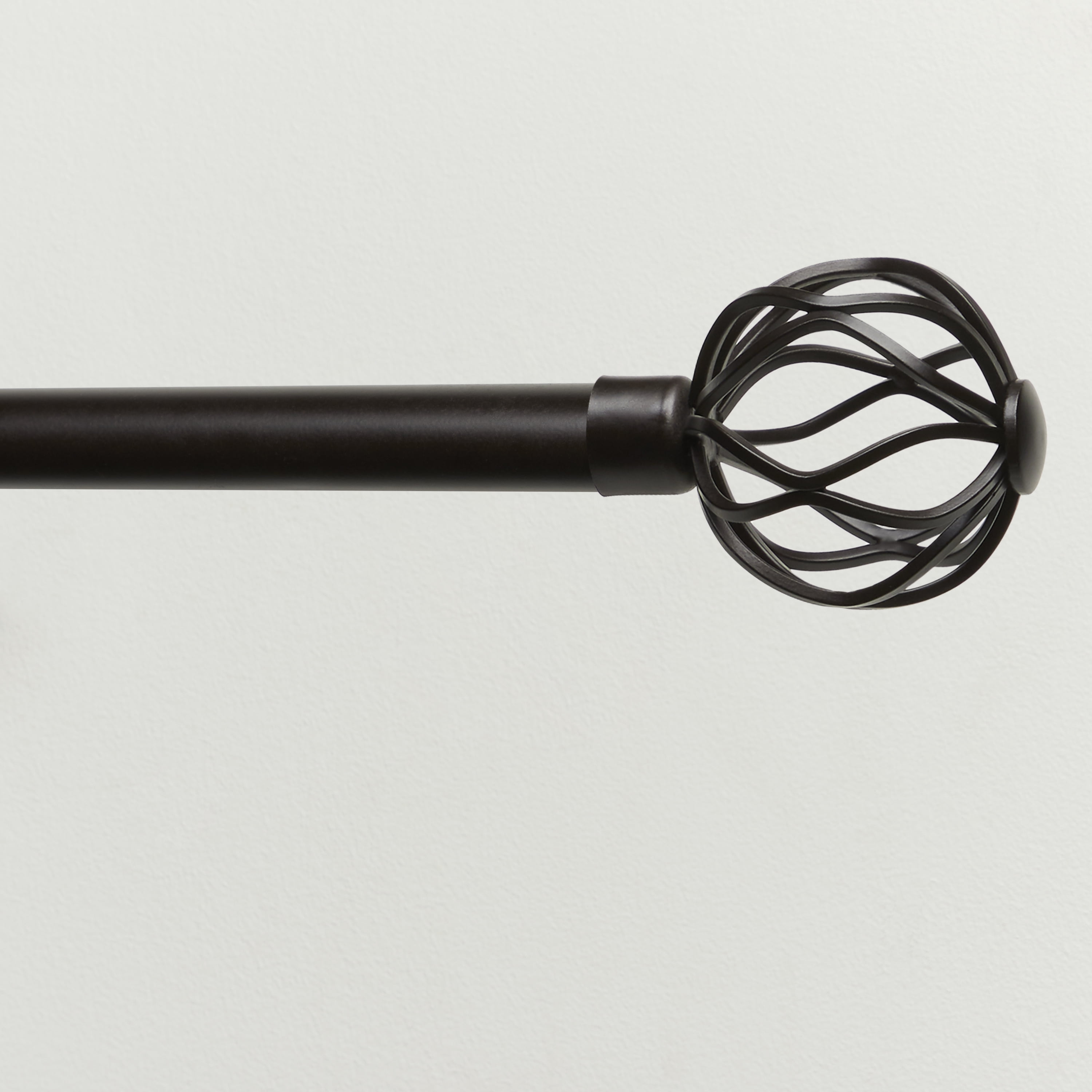 Exclusive Home Ogee 1" Curtain Rod and Finial Set, Matte Bronze, Adjustable 36"-72"