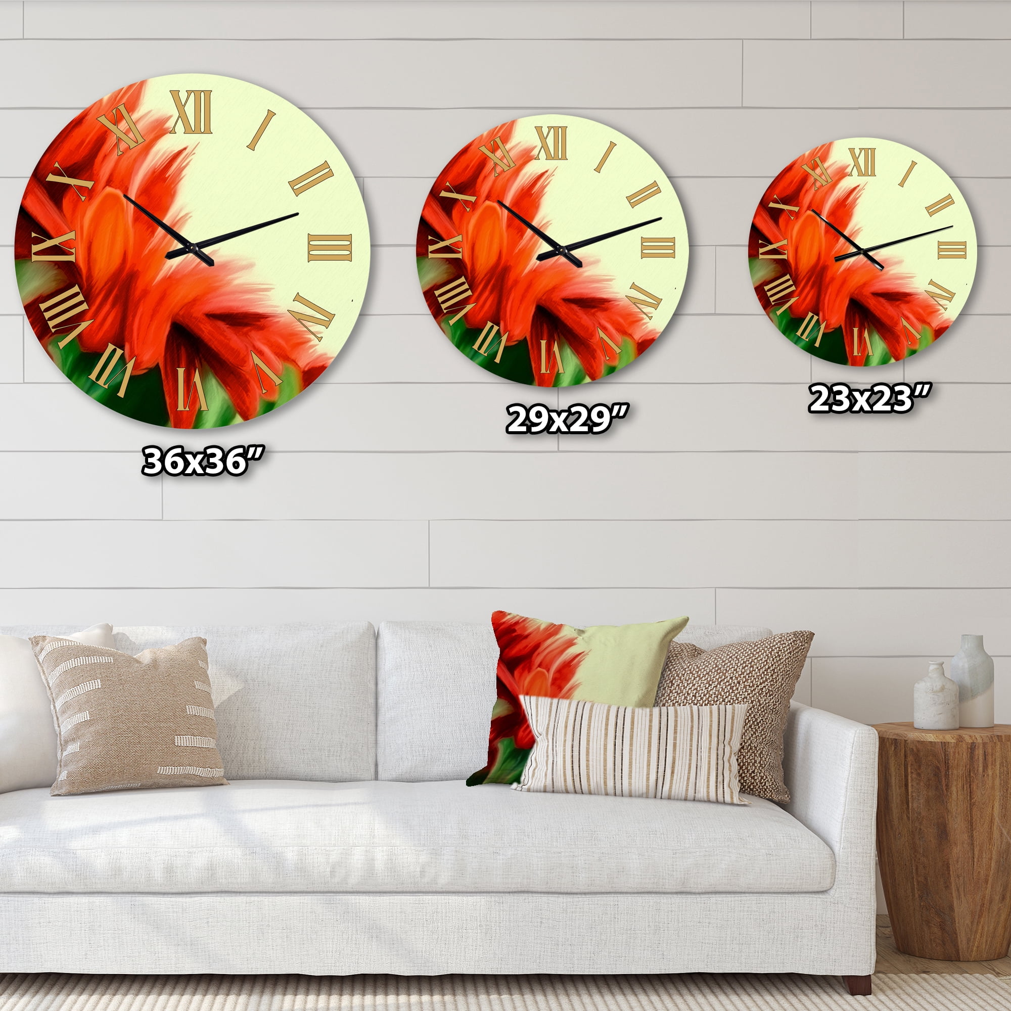Designart 1 in Quartz Traditional Wall Clock