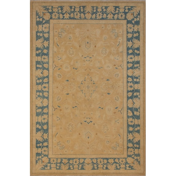 Sun-Faded Ingrid Rust/Blue Rug, 6'0" x 9'0"