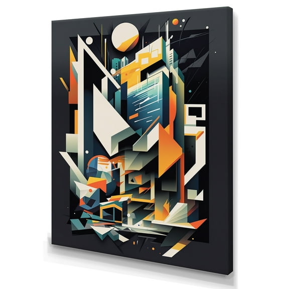 Designart Geometric Graffiti II Canvas Wall Art