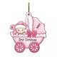 thumbnail image 1 of ¡Gran oferta! Adorno personalizado para el primer árbol de Navidad de tu bebé 2023, cochecito rosa para niño y niña, recuerdo de mi primera Navidad para recién nacidos y nietos., 1 of 5