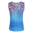thumbnail image 3 of ORQ Women Floral Printed Sleeveless Pullover V-neck Tank Top, 3 of 6