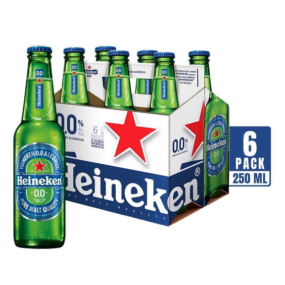 Cerveza Heineken sin alcohol 6 botellas de 250 ml c/u